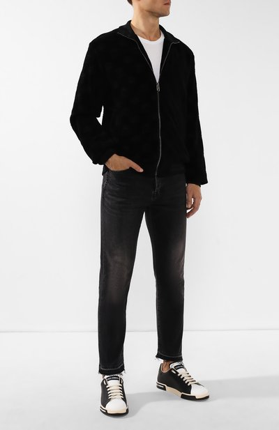 Кожаные кеды portofino DOLCE & GABBANA, арт. CS1705/AA335, фото 2