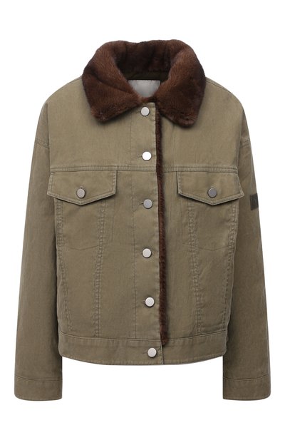 Джинсовая куртка с отделкой из меха норки YS ARMY PARIS, арт. 22WFV07757M18X, фото 1