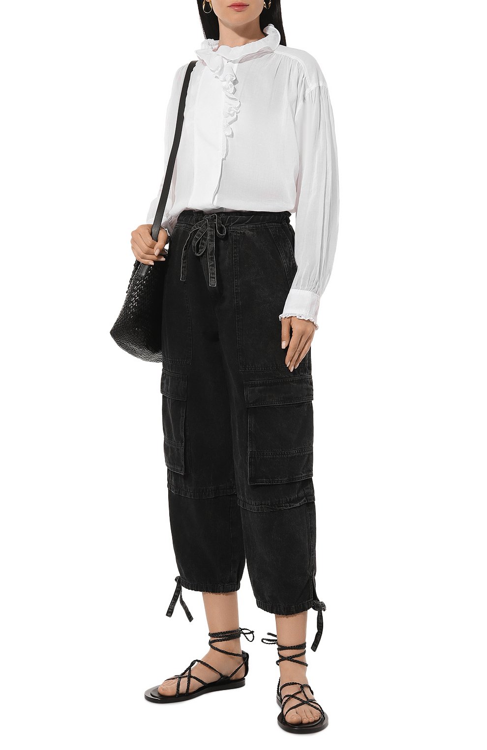 Хлопковая блузка ISABEL MARANT ETOILE, арт. HT0001FA, фото 2