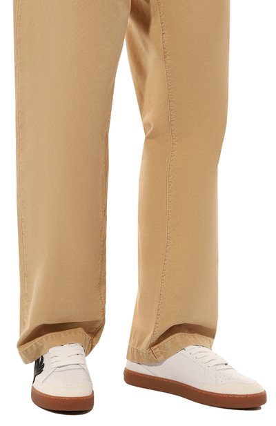 Кожаные кеды new palm 1 PALM ANGELS белого цвета по цене 28800 руб., арт. PMIA099F24LEA001, фото 3 Кожаные кеды new palm 1 PALM ANGELS, арт. PMIA099F24LEA001, фото 3