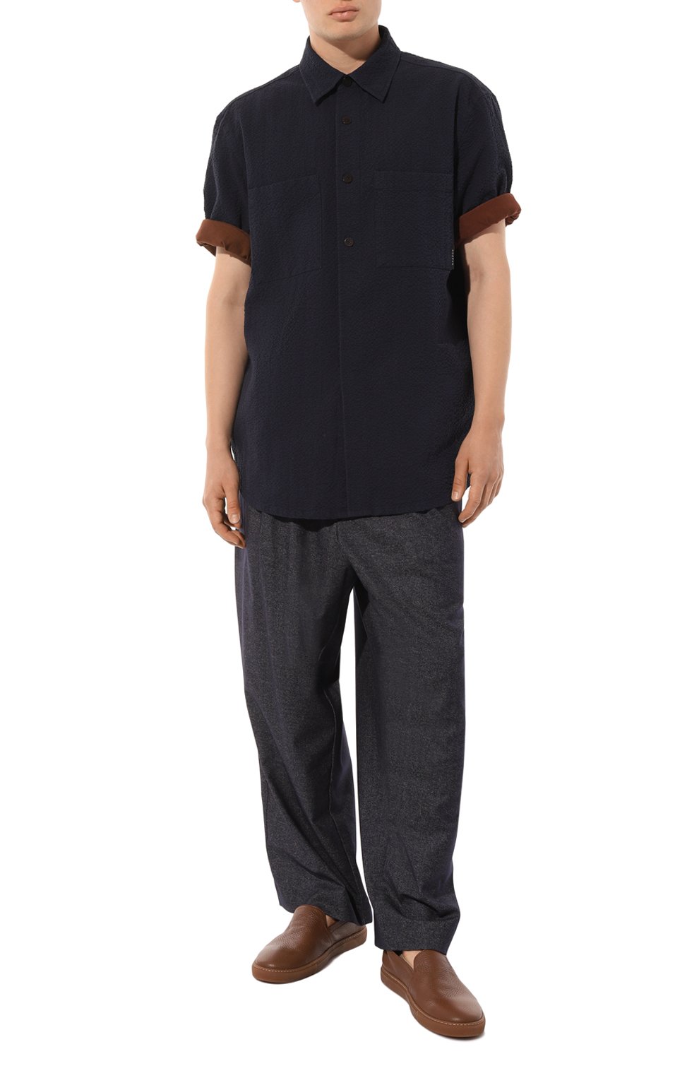 Брюки из шерсти и хлопка GIORGIO ARMANI, арт. 6RSP9I/SNE1Z, фото 2