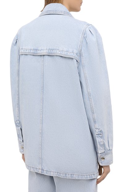 Джинсовая куртка ISABEL MARANT ETOILE голубого цвета по цене 49350 руб., арт. VE1575-21P019E/LUCINDAWF, фото 4 Джинсовая куртка ISABEL MARANT ETOILE, арт. VE1575-21P019E/LUCINDAWF, фото 4
