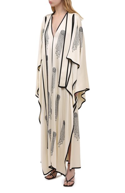 Платье из вискозы STELLA MCCARTNEY бежевого цвета по цене 392500 руб., арт. 602163/SPA32, фото 3 Платье из вискозы STELLA MCCARTNEY, арт. 602163/SPA32, фото 3