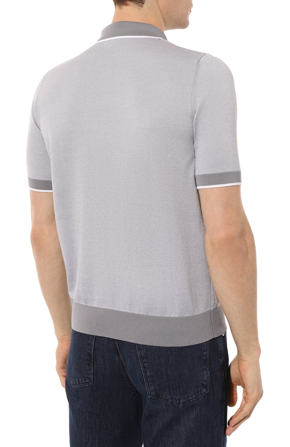 Поло из хлопка и шелка ZILLI, арт. MBZ-PZ032-TW0T1/MC01, фото 4