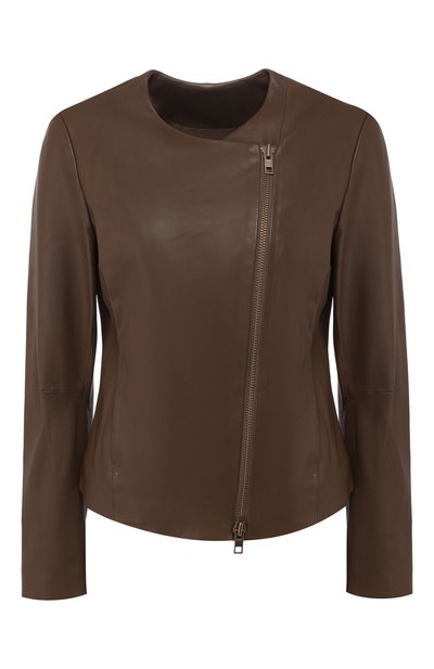 Кожаная куртка VINCE хаки цвета по цене 82950 руб., арт. V574891048, фото 1 Кожаная куртка VINCE, арт. V574891048, фото 1