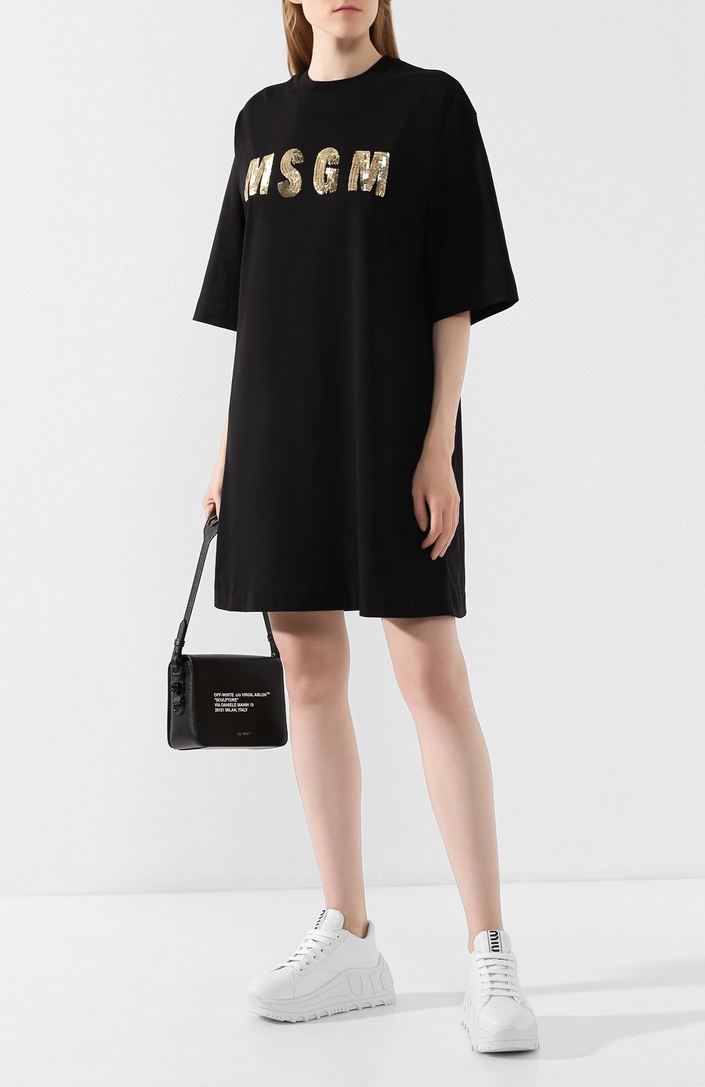 Хлопковое платье MSGM, арт. 2741MDA64 195797, фото 2