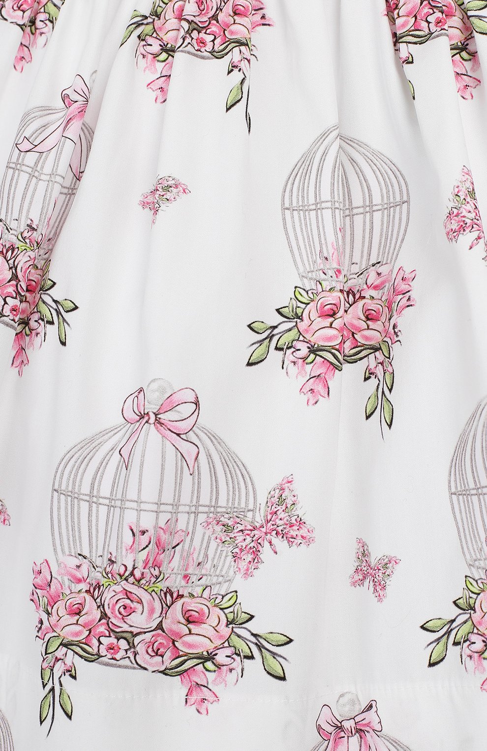 Хлопковое платье MONNALISA белого цвета по цене 15000 руб., арт. 313905, фото 3 Хлопковое платье MONNALISA, арт. 313905, фото 3