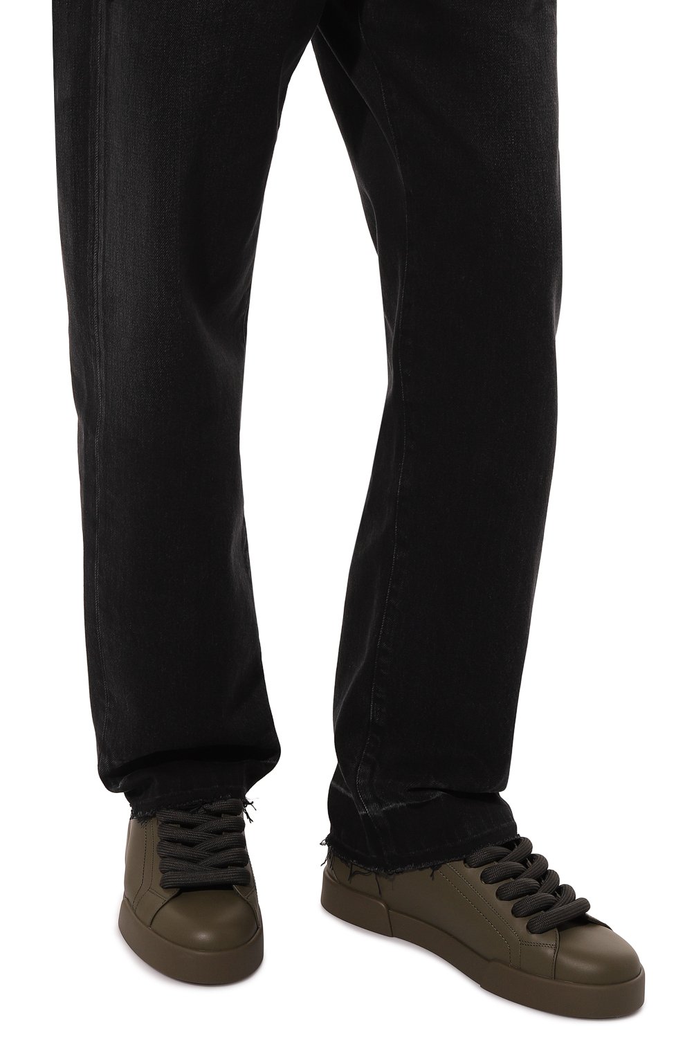 Кожаные кеды portofino DOLCE & GABBANA, арт. CS1761/AB939, фото 3