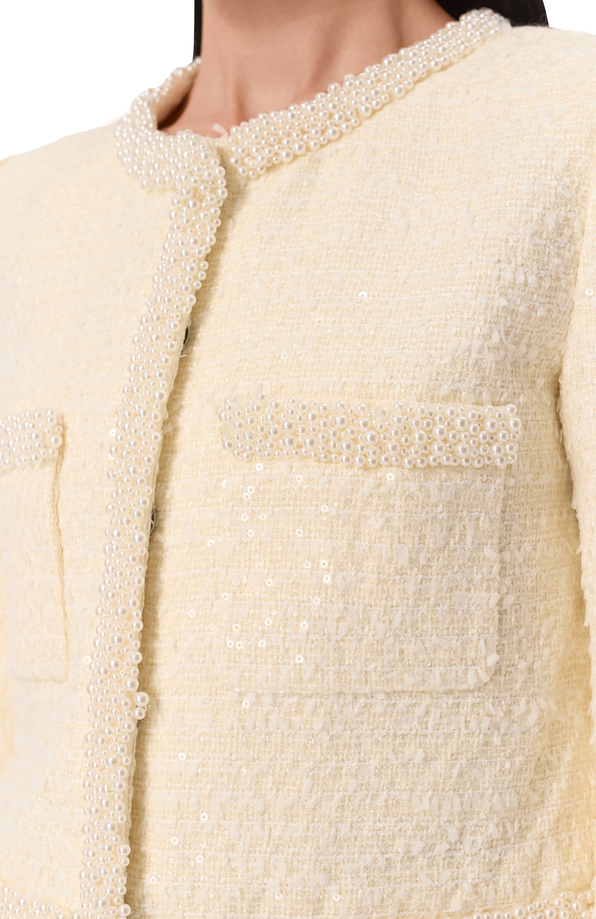 Твидовый жакет SELF-PORTRAIT, арт. RS25164JC, фото 5