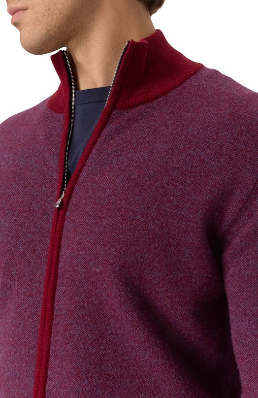 Кардиган из шерсти и кашемира Andrea Campagna M5625-9416 Бордовый  M5625-9416 Фото 5