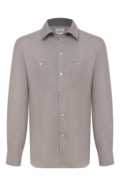 Мужская льняная рубашка BRUNELLO CUCINELLI, арт. MA6980658