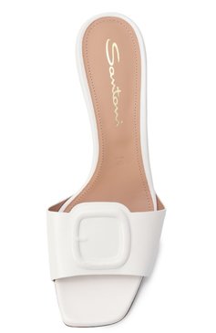 Женские кожаные мюли SANTONI белого цвета, арт. WHNG71467HA2NKED | Фото 6 (Каблук высота: Низкий; Материал внешний: Натуральная кожа; Подошва: Плоская; Материал внутренний: Натуральная кожа; Каблук тип: Устойчивый)