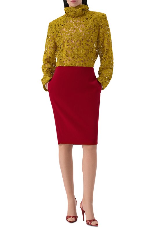 Атласные босоножки Kate 110 Saint Laurent 859259/9QNAG Красный  859259/9QNAG Фото 3