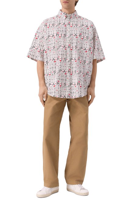Мужские хлопковые брюки DSQUARED2 бежевого цвета, арт. S79KA0085/D35106 | Фото 2 (Длина (брюки, джинсы): Стандартные; Материал сплава: Проставлено; Драгоценные камни: Проставлено; Материал внешний: Хлопок)
