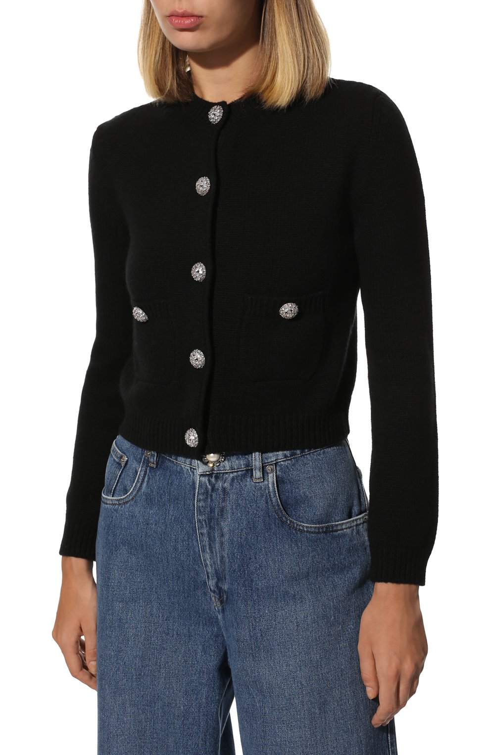 Кашемировый кардиган MIU MIU, арт. MMF500-1ZAO-F0002, фото 3