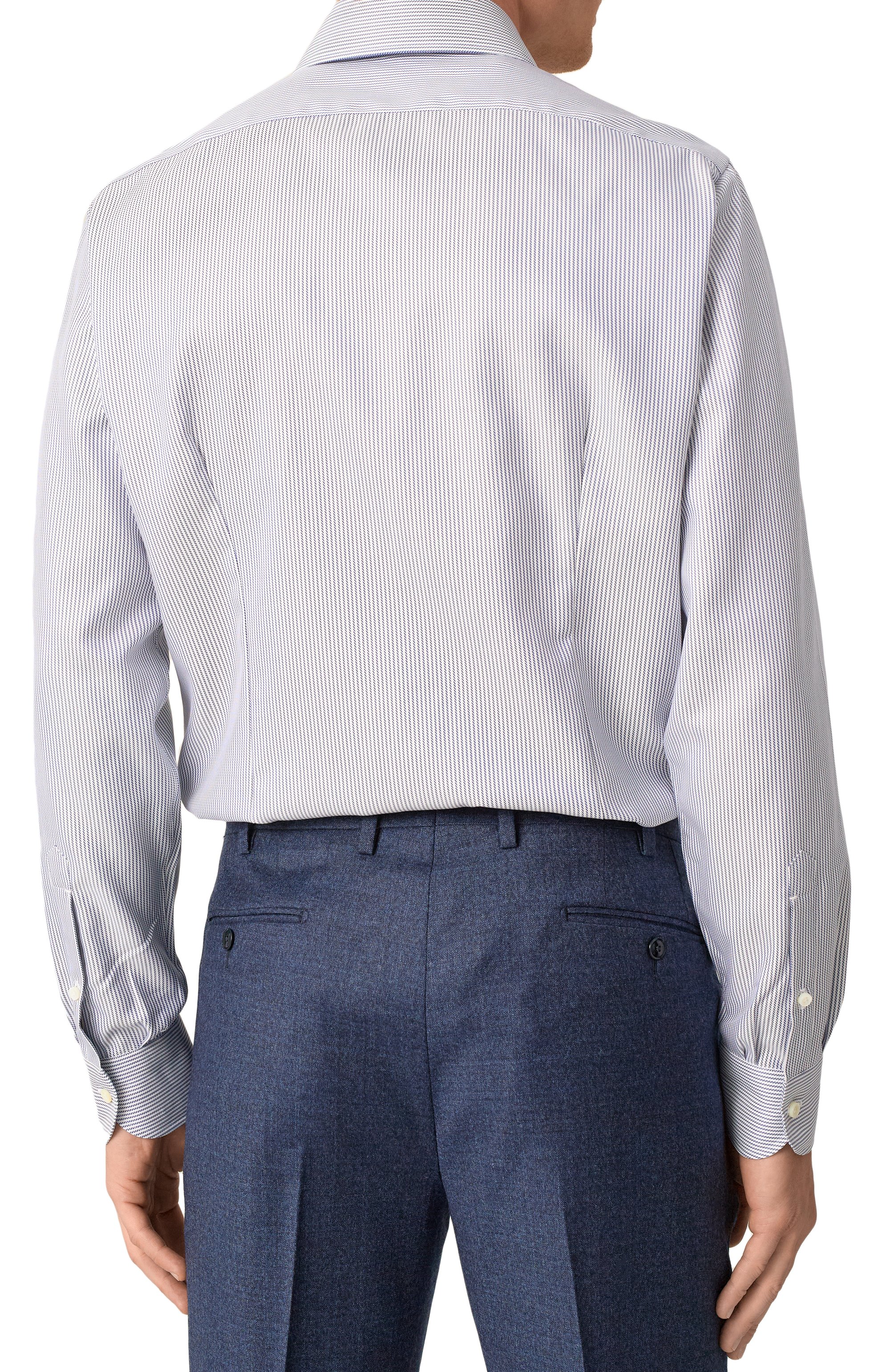 Хлопковая сорочка LUIGI BORRELLI синего цвета по цене 48200 руб., арт. PS30051/ACHILLE/ST/EV1/PC, фото 4 Хлопковая сорочка LUIGI BORRELLI, арт. PS30051/ACHILLE/ST/EV1/PC, фото 4