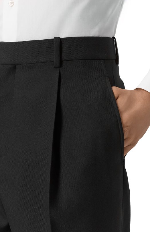 Шерстяные брюки Saint Laurent 819544/Y2J02 Чёрный  819544/Y2J02 Фото 5
