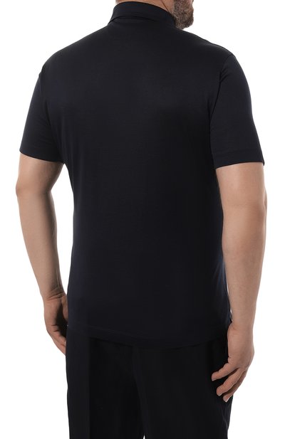Поло из хлопка и шелка CORTIGIANI, арт. 516639/0000/60-70, фото 4