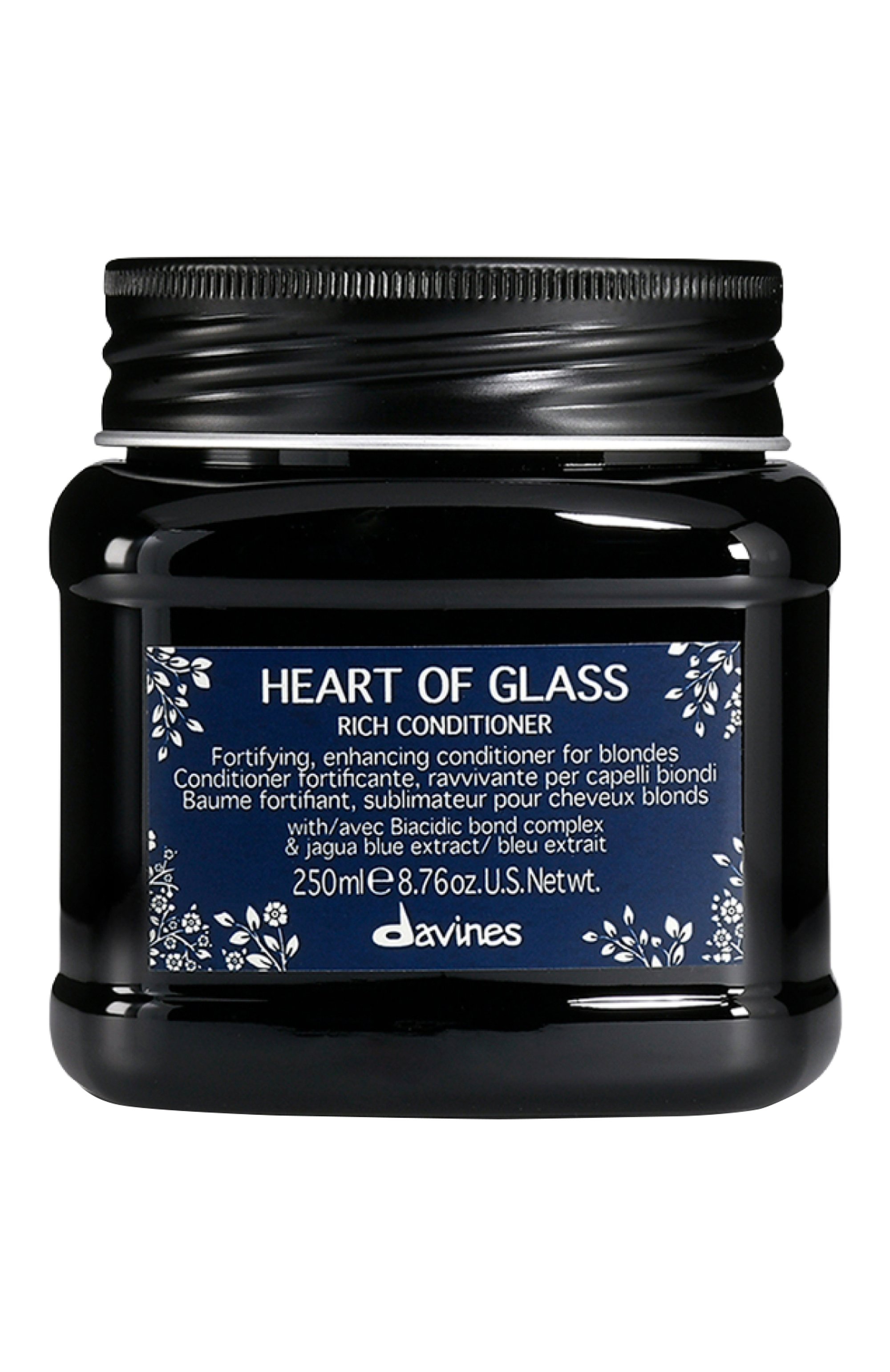 Питательный кондиционер для защиты и сияния светлых волос heart of glass (250ml) DAVINES, арт. 72003, фото 1