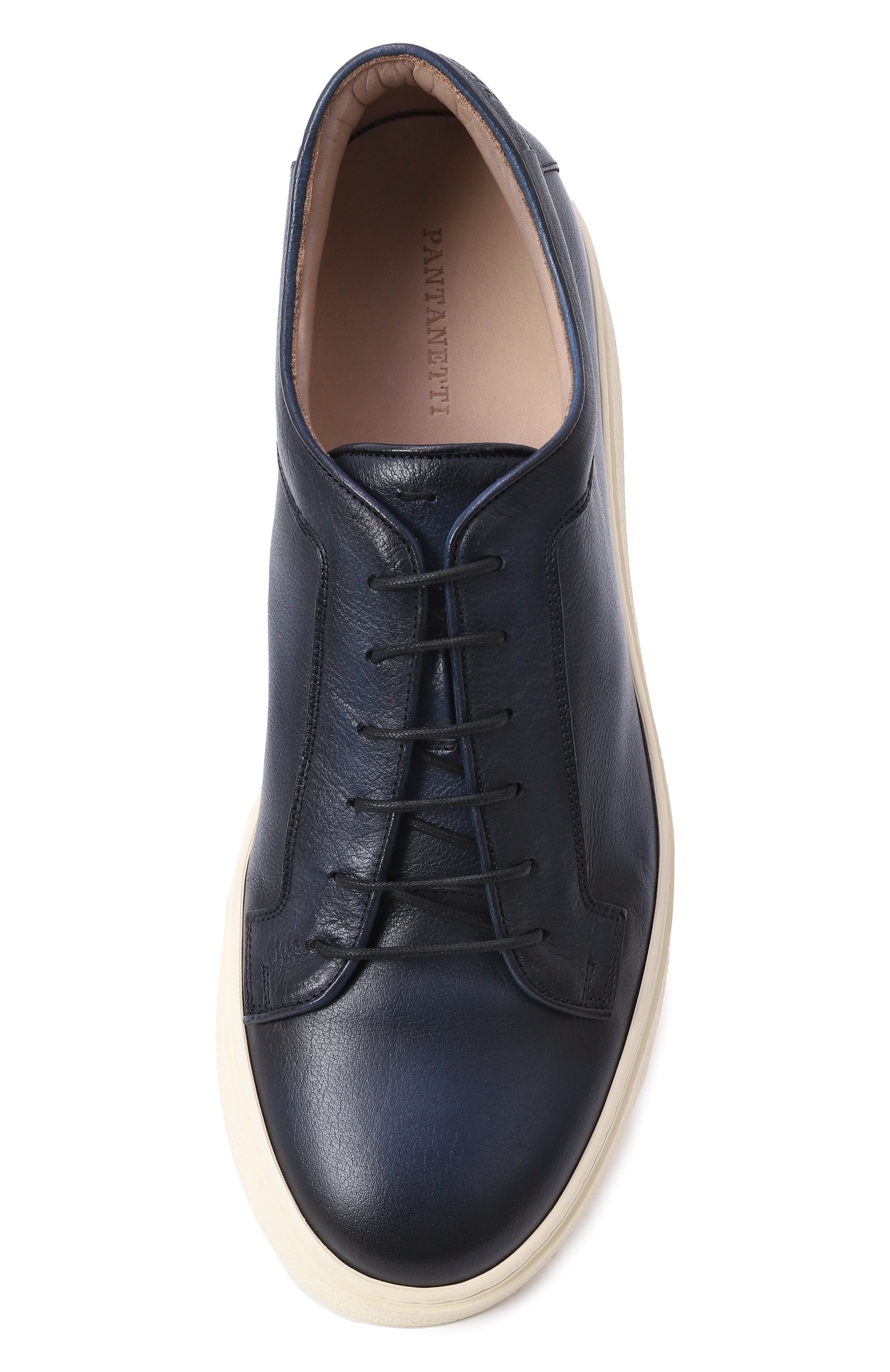 Кожаные кеды PANTANETTI темно-синего цвета по цене 38700 руб., арт. 18511F, фото 6 Кожаные кеды PANTANETTI, арт. 18511F, фото 6