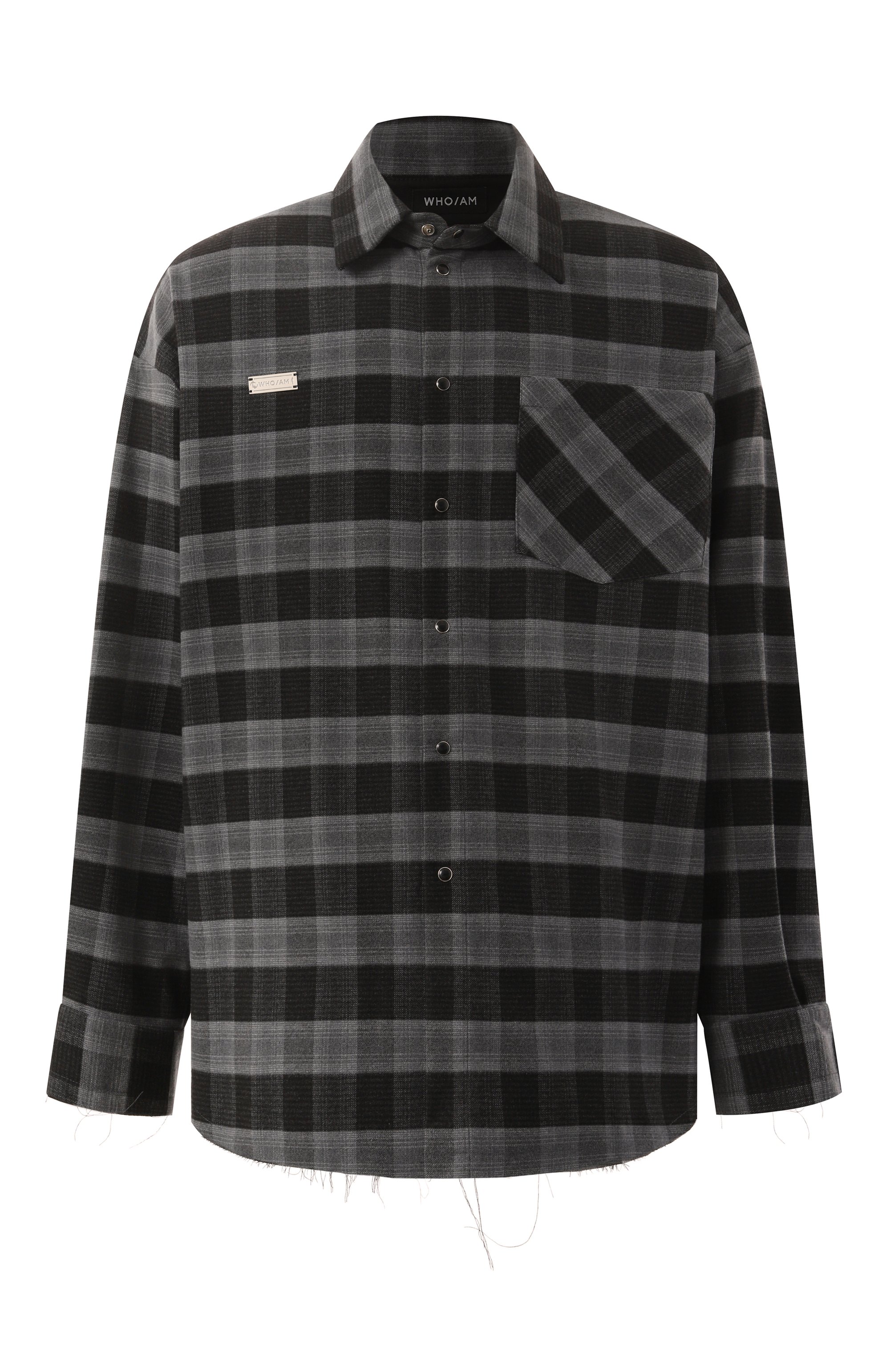 Хлопковая рубашка WHO_AM, арт. MS2-PO249-GRY, фото 1