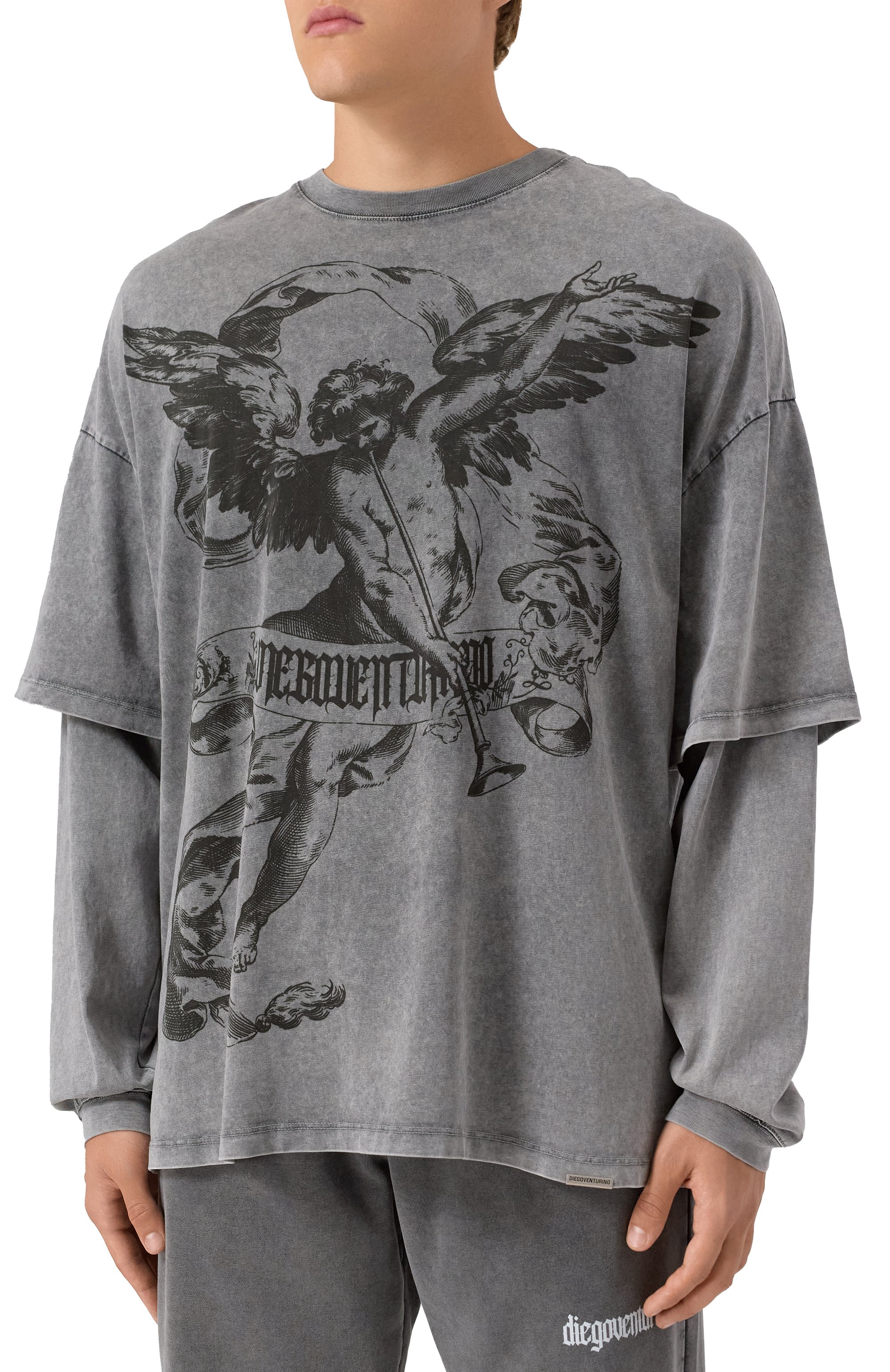 Хлопковый лонгслив DIEGO VENTURINO, арт. DVTS-MLCDVVP, фото 3