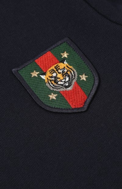 Хлопковый свитшот с нашивкой и контрастной отделкой GUCCI, арт. 475715/X5U34, фото 3