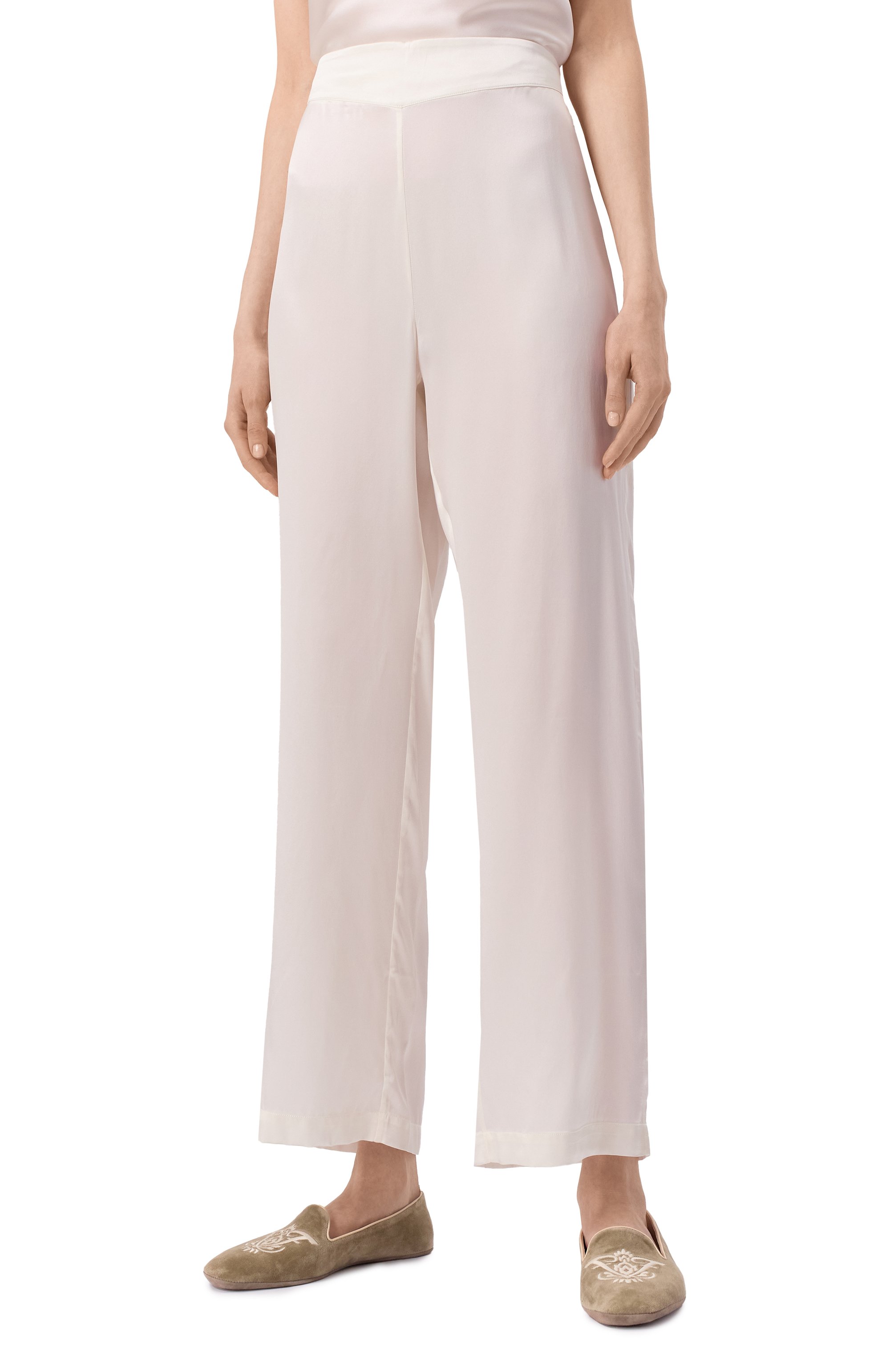 Шелковые брюки SIMONE PERELE белого цвета по цене 27770 руб., арт. 1F8660, фото 3 Шелковые брюки SIMONE PERELE, арт. 1F8660, фото 3