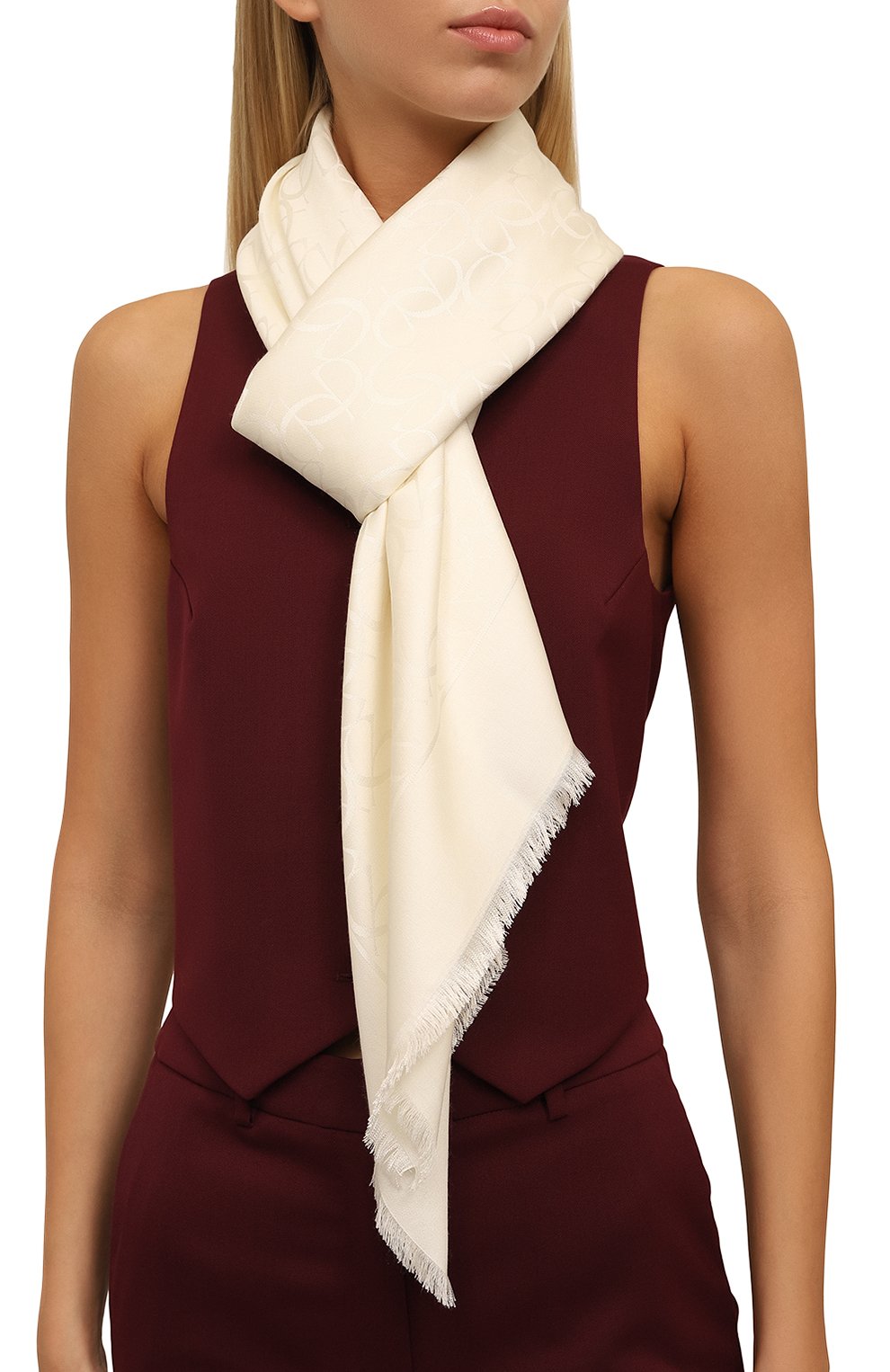 Шаль из шелка и шерсти ELIE SAAB, арт. SE1414J5884, фото 2