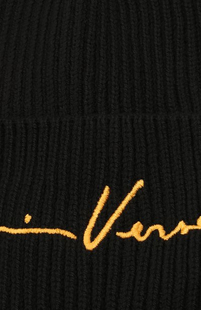 Шерстяная шапка VERSACE черного цвета по цене 45750 руб., арт. ICAP002/A233463, фото 3 Шерстяная шапка VERSACE, арт. ICAP002/A233463, фото 3
