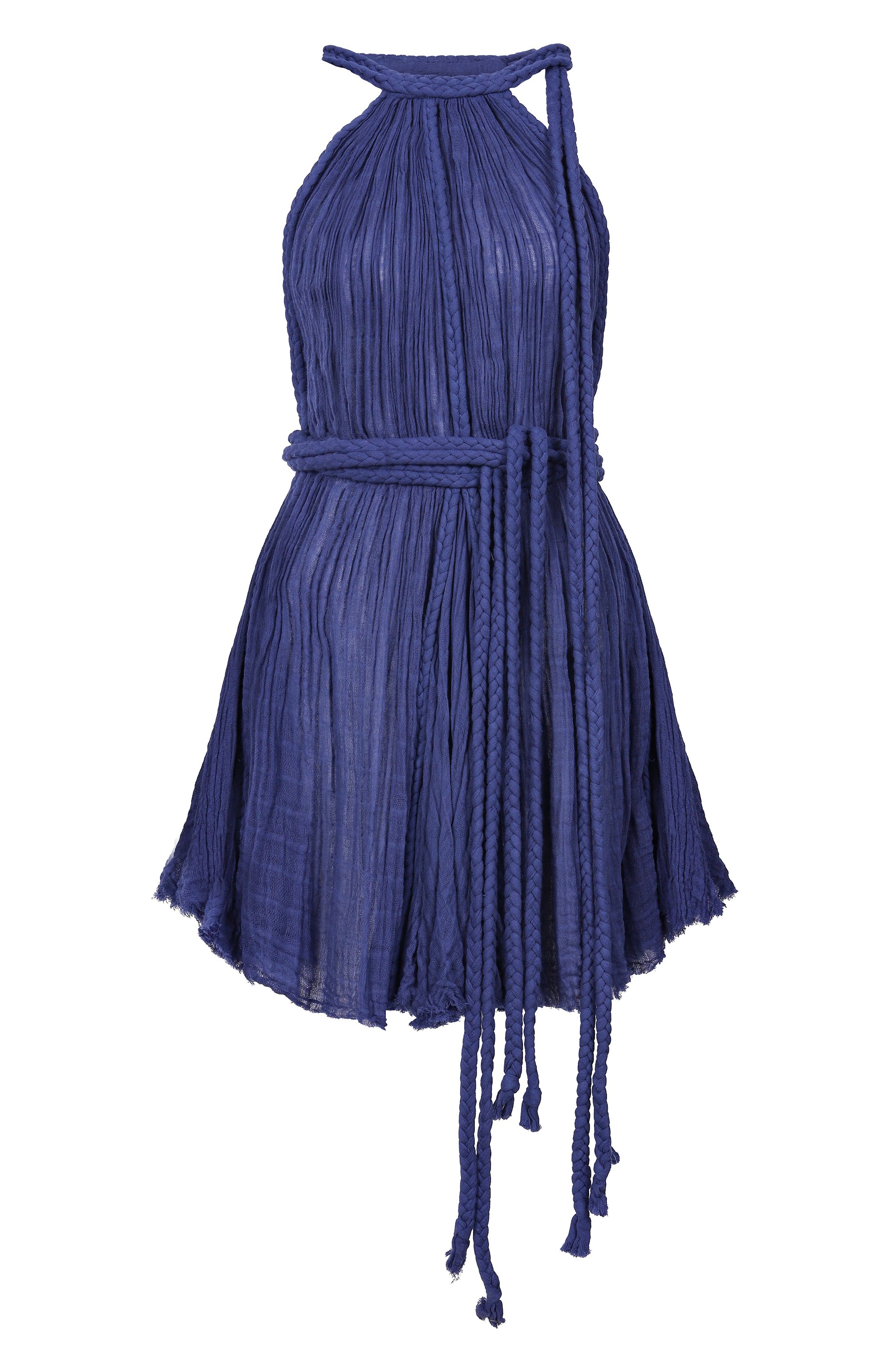 Хлопковое платье KASIA KULENTY синего цвета по цене 79150 руб., арт. CELESTINA MINI DRESS, фото 1 Хлопковое платье KASIA KULENTY, арт. CELESTINA MINI DRESS, фото 1