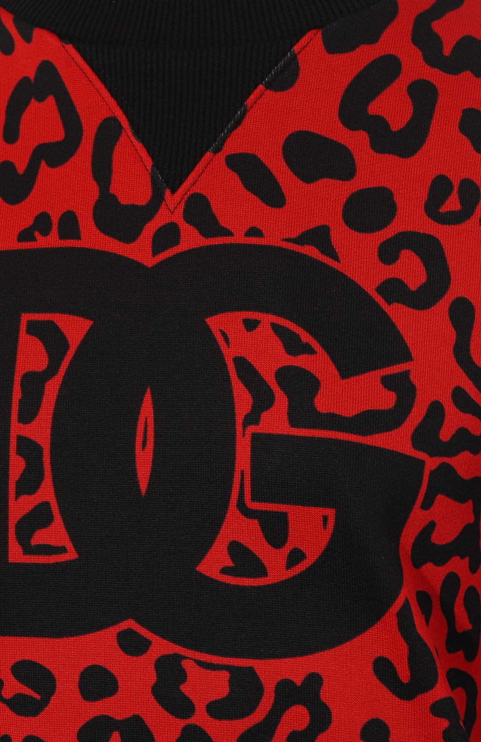 Хлопковый свитшот DOLCE & GABBANA красного цвета по цене 87450 руб., арт. F9L05T/HI765, фото 5 Хлопковый свитшот DOLCE & GABBANA, арт. F9L05T/HI765, фото 5