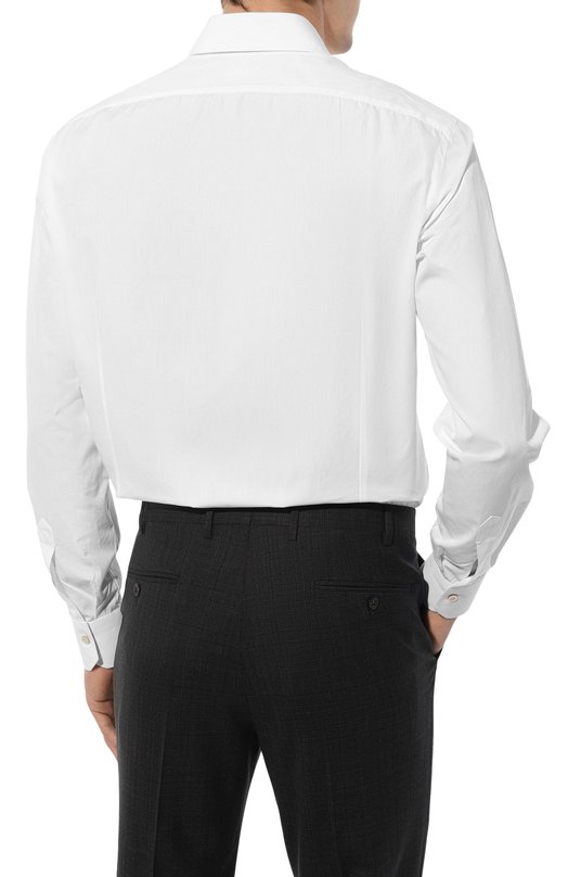 Хлопковая сорочка Kiton UCCH09101011 Белый  UCCH09101011 Фото 4