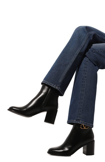 Кожаные ботильоны vlogo signature VALENTINO, арт. 5W2S0CK1/DSH, фото 3