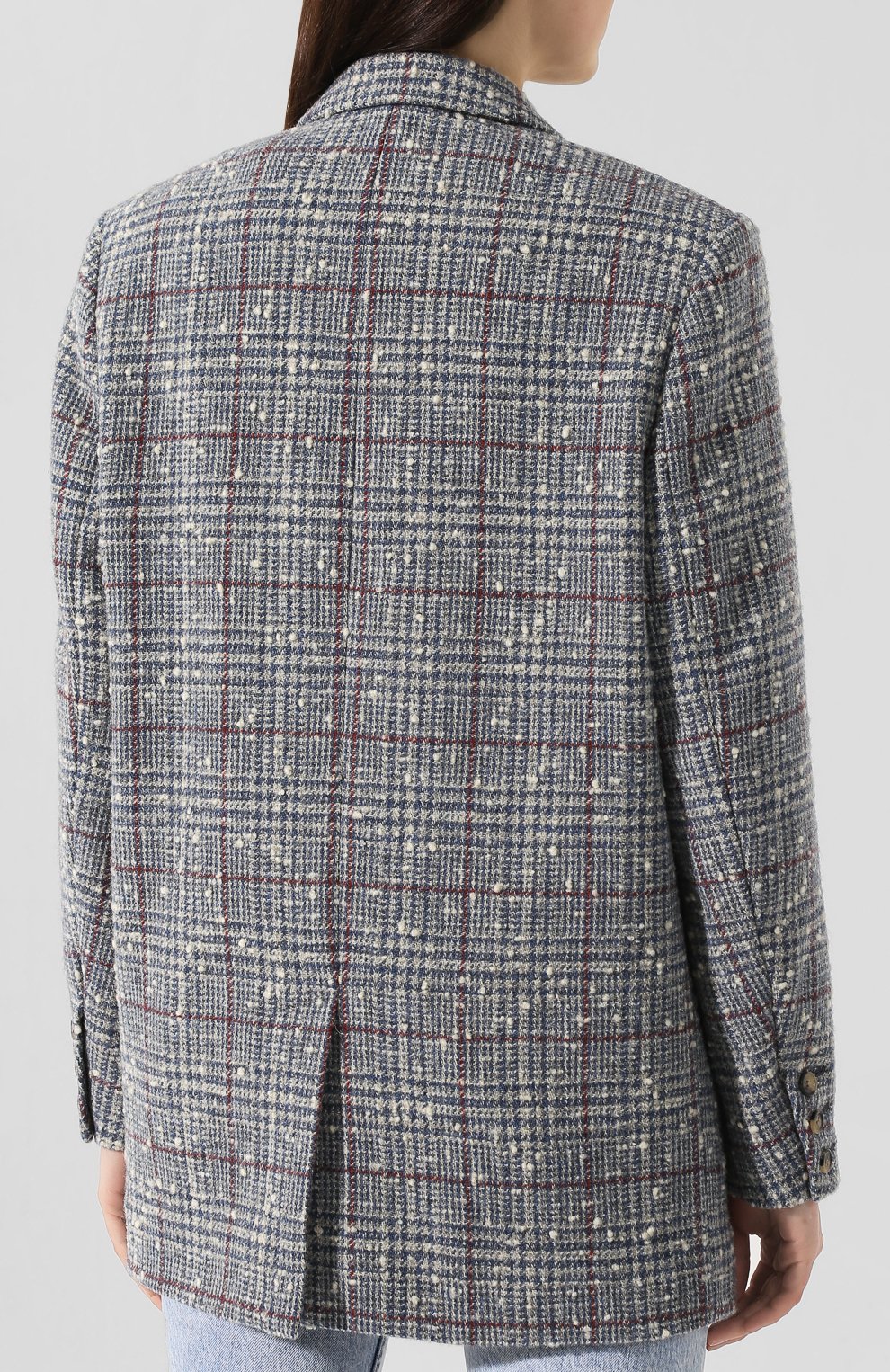 Шерстяной жакет ISABEL MARANT ETOILE серого цвета по цене 38350 руб., арт. VE1078-19A014E/K0RIX, фото 4 Шерстяной жакет ISABEL MARANT ETOILE, арт. VE1078-19A014E/K0RIX, фото 4