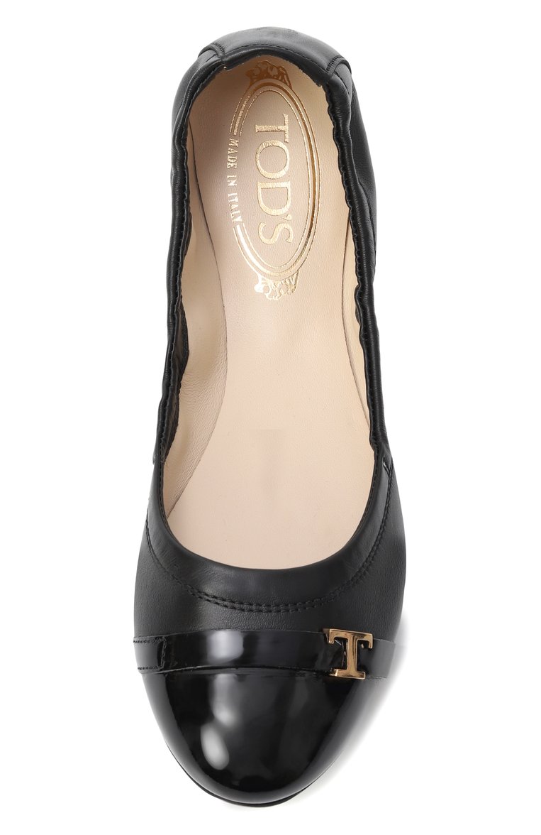 Женские кожаные балетки TOD’S черного цвета, арт. XXW0HI0IF20/TD8 | Фото 6 (Материал внешний: Натуральная кожа; Материал внутренний: Натуральная кожа; Подошва: Плоская)
