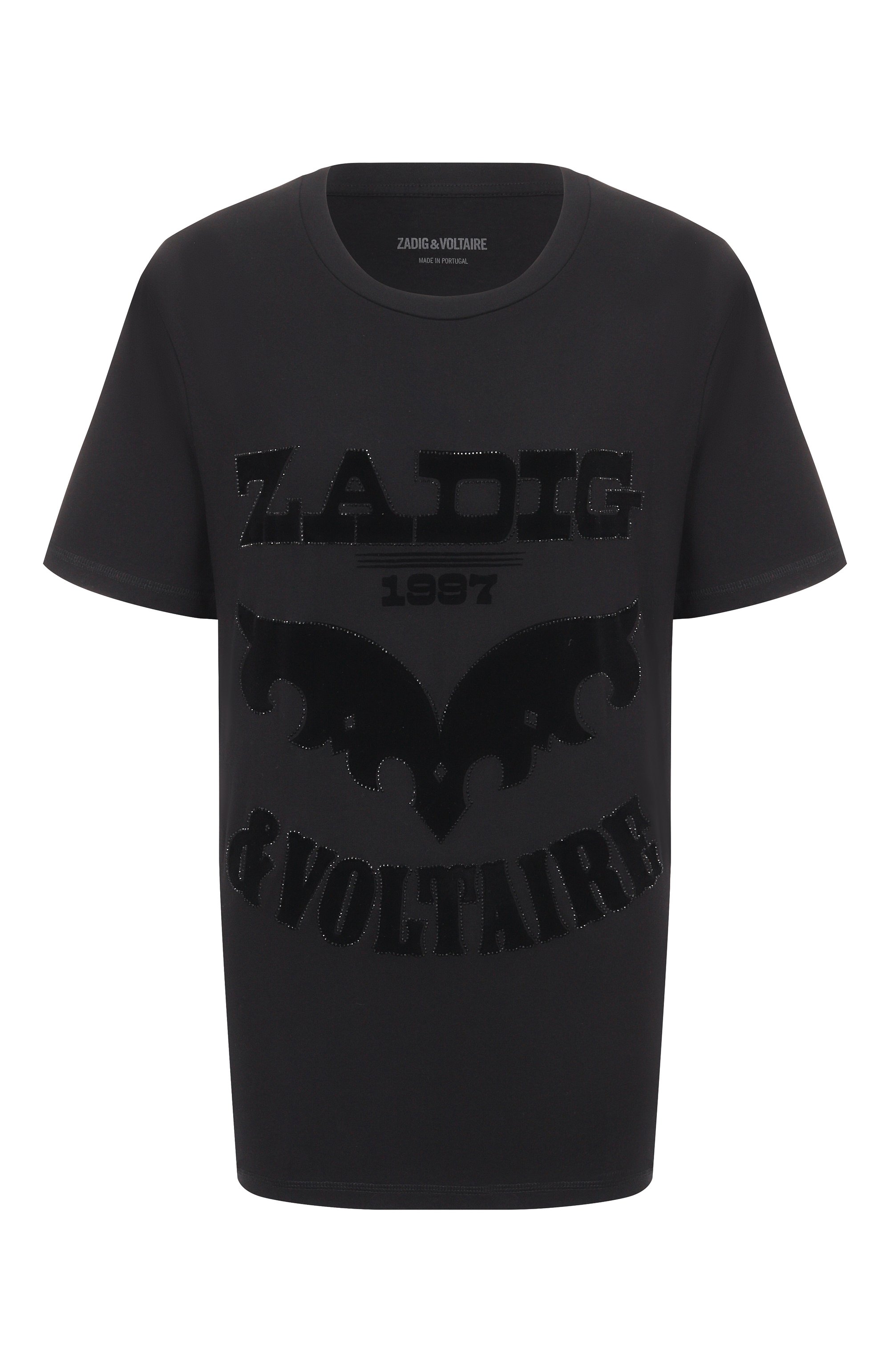 Хлопковая футболка ZADIG AND VOLTAIRE, арт. JWTS02826, фото 1