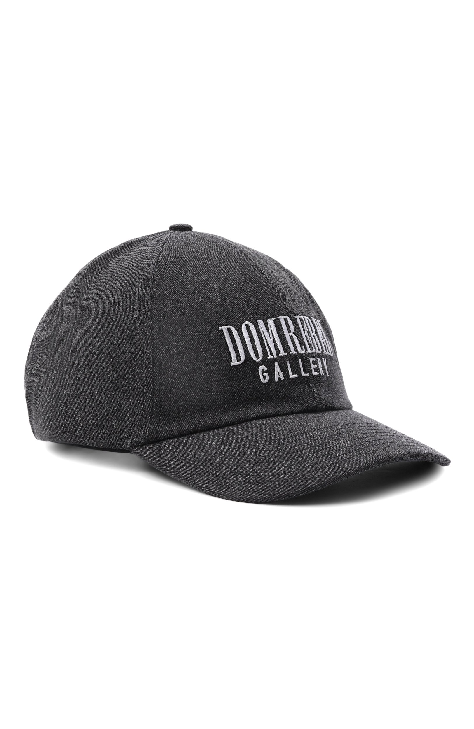 Хлопковая бейсболка DOMREBEL темно-серого цвета по цене 17800 руб., арт. M GALLERY HAT/BASEBAL CAP, фото 1 Хлопковая бейсболка DOMREBEL, арт. M GALLERY HAT/BASEBAL CAP, фото 1