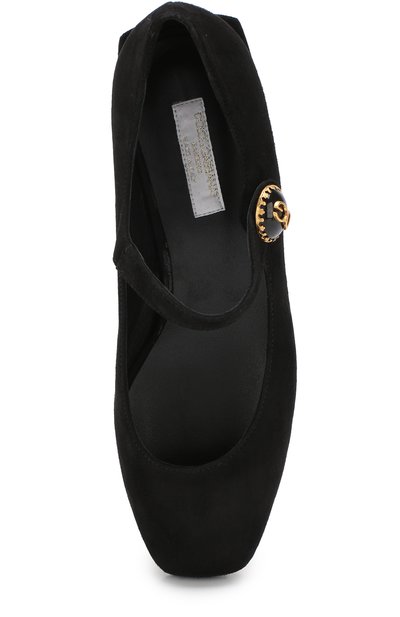 Замшевые туфли с фигурным каблуком DOLCE & GABBANA, арт. D10754/A1275/29-36, фото 4
