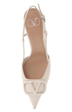 Женские кожаные туфли vlogo signature VALENTINO белого цвета, арт. VW0S0R01/TMK | Фото 5 (Каблук высота: Высокий; Материал внешний: Кожа; Материал внутренний: Натуральная кожа; Материал сплава: Проставлено; Каблук тип: Шпилька; Подошва: Плоская; Драгоценные камни: Проставлено; Длина стельки: 22,6, 23,3, 23,6, 24,0, 24,3, 24,6, 25,0, 25,3, 25,6, 26,0, 26,3, 26,6)