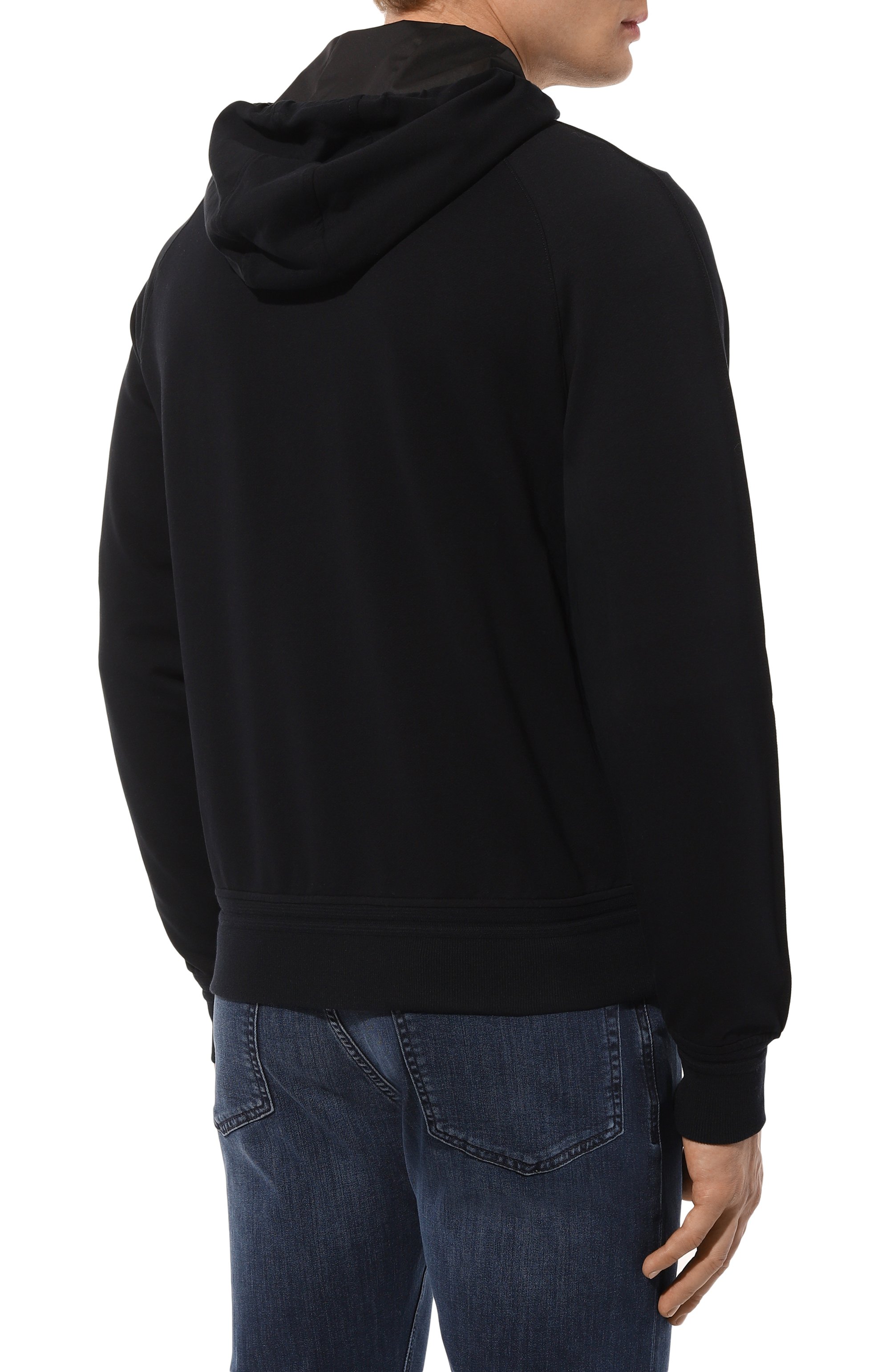 Хлопковая толстовка ZEGNA темно-синего цвета по цене 99500 руб., арт. UD553A7/D859, фото 4 Хлопковая толстовка ZEGNA, арт. UD553A7/D859, фото 4