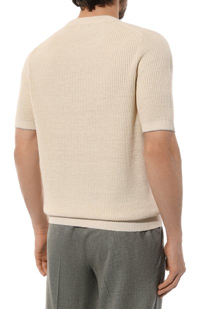 Джемпер изо льна и хлопка BRUNELLO CUCINELLI, арт. M2L70B2257, фото 4