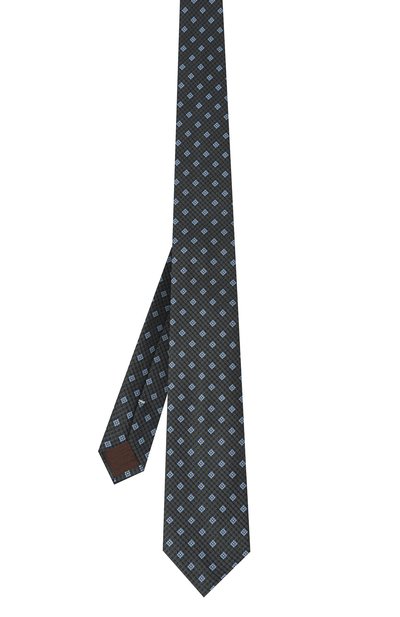 Шелковый галстук CANALI темно-зеленого цвета по цене 16250 руб., арт. 18/HJ04070, фото 3 Шелковый галстук CANALI, арт. 18/HJ04070, фото 3