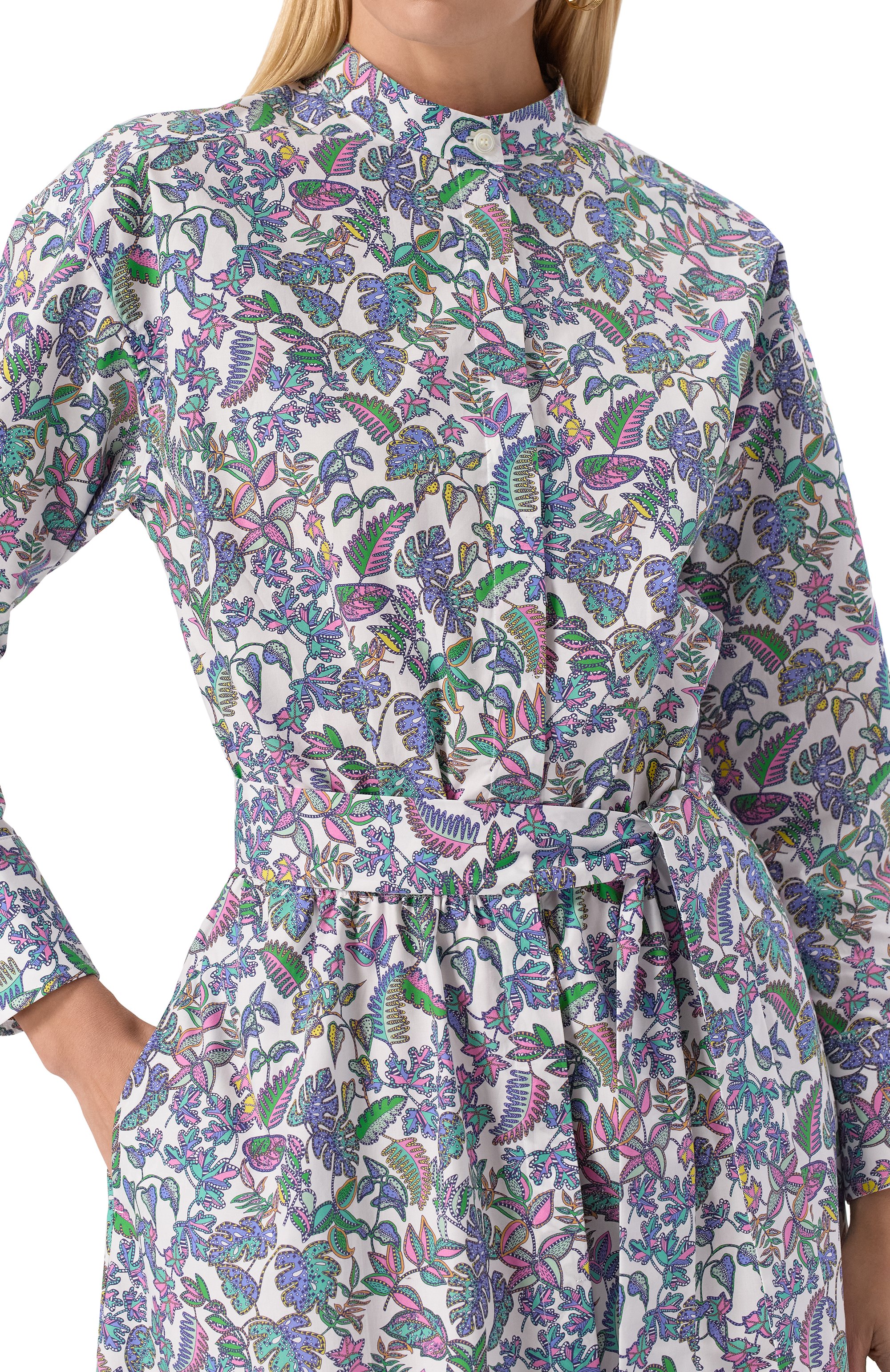 Хлопковое платье NOBLE&BRULEE синего цвета по цене 75000 руб., арт. NB106/250523/733, фото 5 Хлопковое платье NOBLE&BRULEE, арт. NB106/250523/733, фото 5