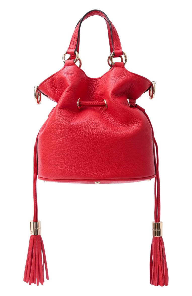 Женская сумка premier flirt small LANCEL красного цвета, арт. A10109 | Фото 6 (Автоматизация состава: Проставлено; Материал: Натуральная кожа; Ремень/цепочка: На ремешке; Автоматизация ТО: Проставлено; Размер: small)