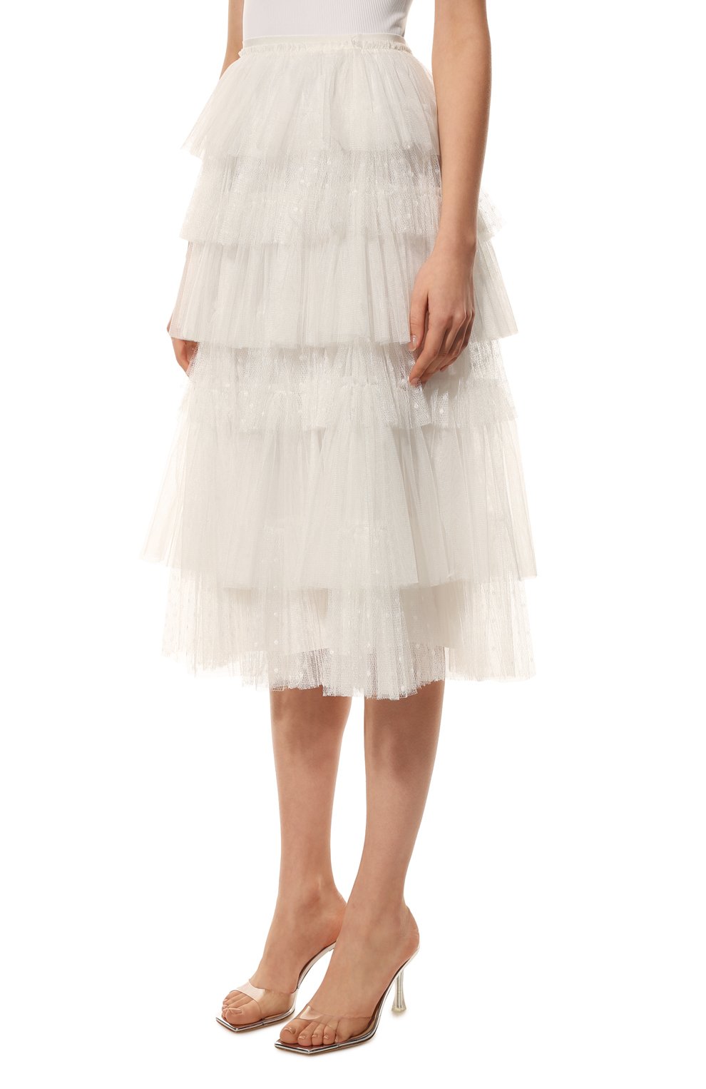 Юбка REDVALENTINO молочного цвета по цене 79700 руб., арт. XR0RAI80/6B6, фото 3 Юбка REDVALENTINO, арт. XR0RAI80/6B6, фото 3