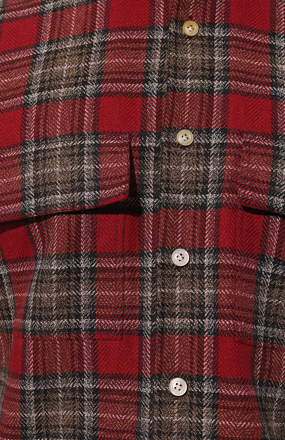 Хлопковая рубашка KITON красного цвета по цене 93700 руб., арт. UCRRLH0861302, фото 5 Хлопковая рубашка KITON, арт. UCRRLH0861302, фото 5