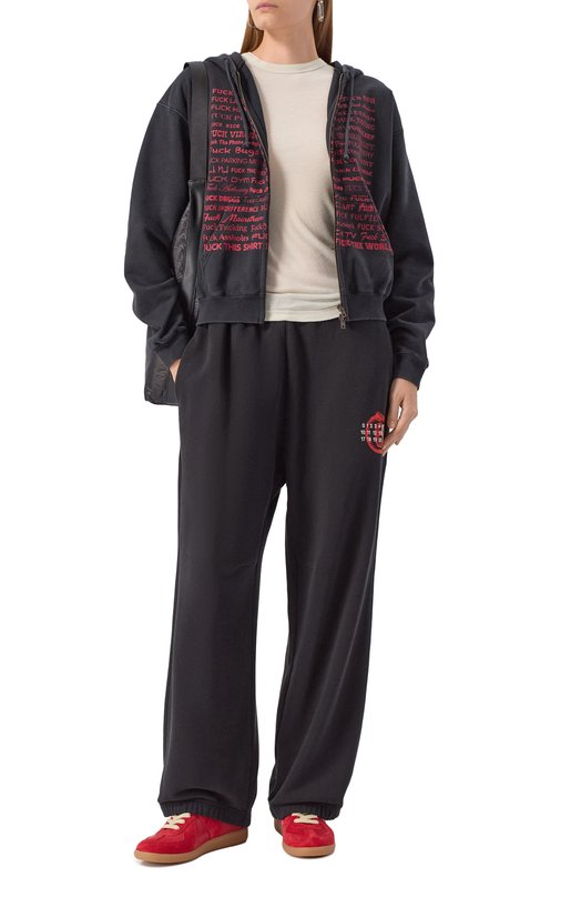 Хлопковая толстовка VETEMENTS UH76ZU660B Чёрный  UH76ZU660B Фото 2
