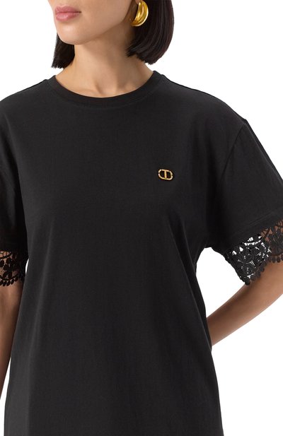 Хлопковая футболка TWINSET, арт. 251TT2410, фото 5