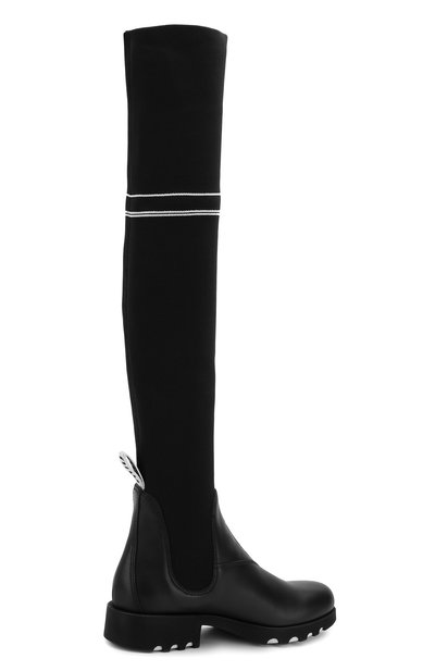 Кожаные ботфорты с голенищем из текстиля MIU MIU, арт. 5W118C/3KKZ, фото 4